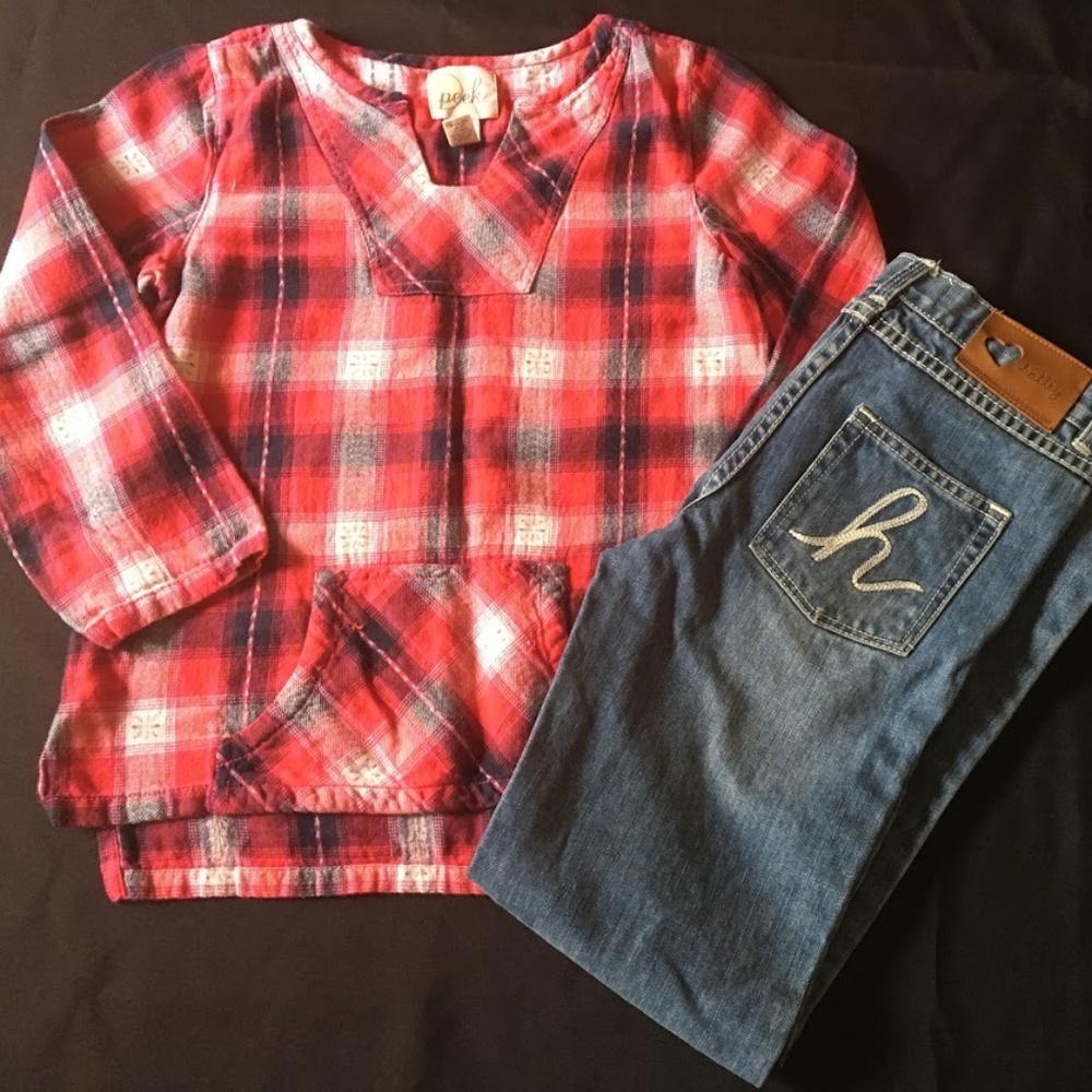 Adorable Peek Flannel Top and Hadley Jeans!